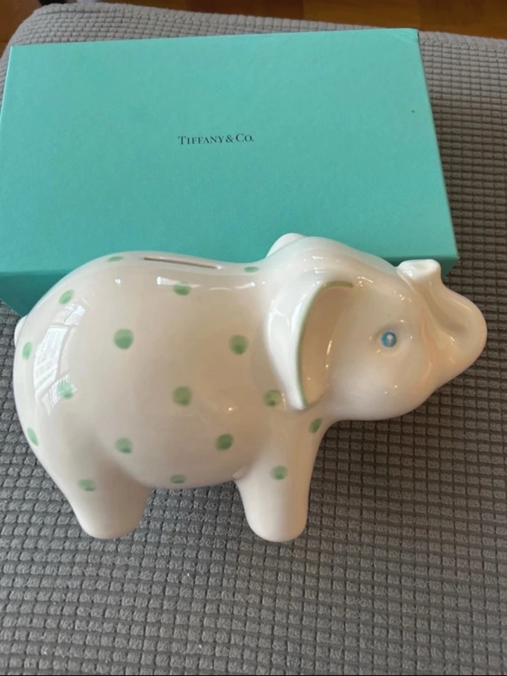 Tiffany & Co. White Ceramic Piggy Bank